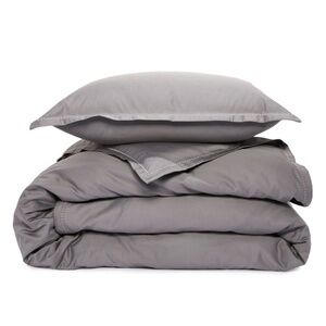 Sky 500 Thread Count Pima Cotton KING Duvet Cover + 2 Shams ASH GREY